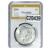 1891 Morgan Silver Dollar PGA MS64