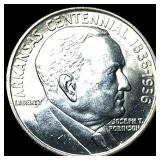 1936 Arkansas Centennial Silver Half Dollar GEM BU