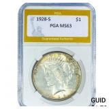 1928-S Silver Peace Dollar PGA MS63