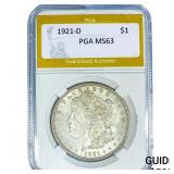 1921-D Morgan Silver Dollar PGA MS63
