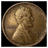 1911-S Lincoln Wheat Cent NEARLY UNCIRCULATED