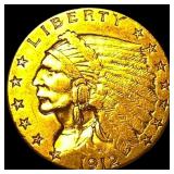 1912 Indian Head Gold $2.50 Quarter Eagle CLOSELY