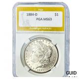 1884-O Morgan Silver Dollar PGA MS63