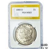 1880-O Morgan Silver Dollar PGA MS63