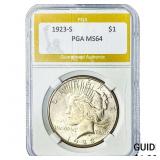 1923-S Silver Peace Dollar PGA MS64