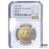 1954 Washington Carver Half Dollar NGC MS65