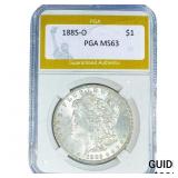 1885-O Morgan Silver Dollar PGA MS63