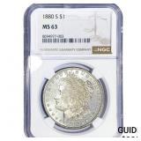 1880-S Morgan Silver Dollar NGC MS63