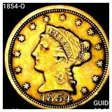 1854-O $2.50 Gold Quarter Eagle CHOICE AU