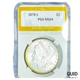 1878-S Morgan Silver Dollar PGA MS64