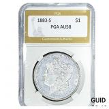 1883-S Morgan Silver Dollar PGA AU58