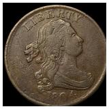 1804 Draped Bust Half Cent NEARLY  UNCIRCULATED