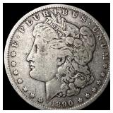 1890-O Silver Morgan Dollar ABOUT  UNCIRCULATED