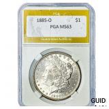1885-O Morgan Silver Dollar PGA MS63