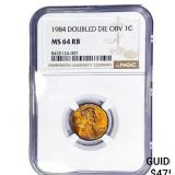 1984 OBV Wheat Cent NGC MS64 RB