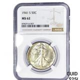 1941-S Walking Liberty Half Dollar NGC MS62