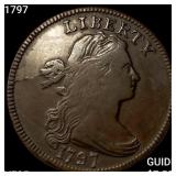 1797 Draped Bust Large Cent ABOUT UNCIRCULATED