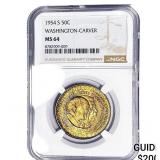 1954-S Washington Carver Half Dollar NGC MS64
