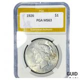 1926 Silver Peace Dollar PGA MS63