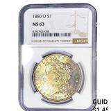 1880-O Morgan Silver Dollar NGC MS63