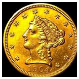 1904 Liberty Head Gold Quarter Eagle $2.50 HIGH GR