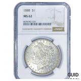 1888 Morgan Silver Dollar NGC MS62