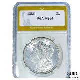 1886 Morgan Silver Dollar PGA MS64