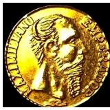 1865 Mexico Maximilian Gold 20 Pesos HIGH GRADE