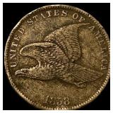 1858 Copper-Nickel Flying Eagle Cent NEARLY UNCIRC
