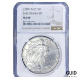 2000 Silver Eagle NGC MS69