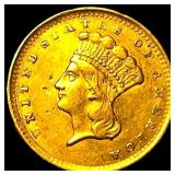 1856 Gold $1 Indian Princess Head Type 2 CHOICE AU