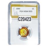 1886 Indian Head Cent PGA MS64 Red