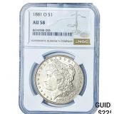 1881-O Morgan Silver Dollar NGC AU58
