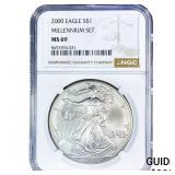 2000 Silver Eagle NGC MS69
