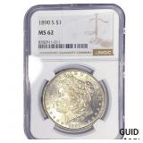 1890-S Morgan Silver Dollar NGC MS62