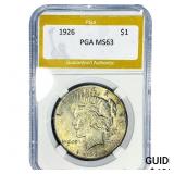 1926 Silver Peace Dollar PGA MS63