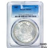 1887 Morgan Silver Dollar PCGS MS64