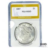 1887 Morgan Silver Dollar PGA MS65