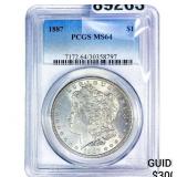 1887 Morgan Silver Dollar PCGS MS64