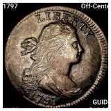 1797 Off-Center Draped Bust Large Cent CLOSELY UNC