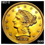 1857-O $2.50 Gold Quarter Eagle UNCIRCULATED