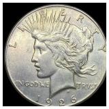 1926-S Silver Peace Dollar CHOICE AU