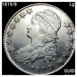 1819/8 Lg 9 Capped Bust Half Dollar CHOICE AU