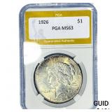 1926 Silver Peace Dollar PGA MS63