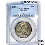 1925-S Jubilee Half Dollar PCGS MS64
