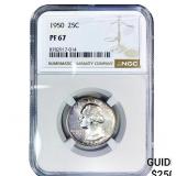 1950 Washington Silver Quarter NGC PF67