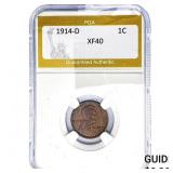 1914-D Wheat Cent PGA XF40