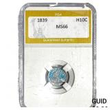 1839 Seated Liberty Half Dime PGA MS66