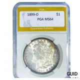 1899-O Morgan Silver Dollar PGA MS64