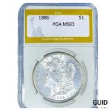 1886 Morgan Silver Dollar PGA MS63